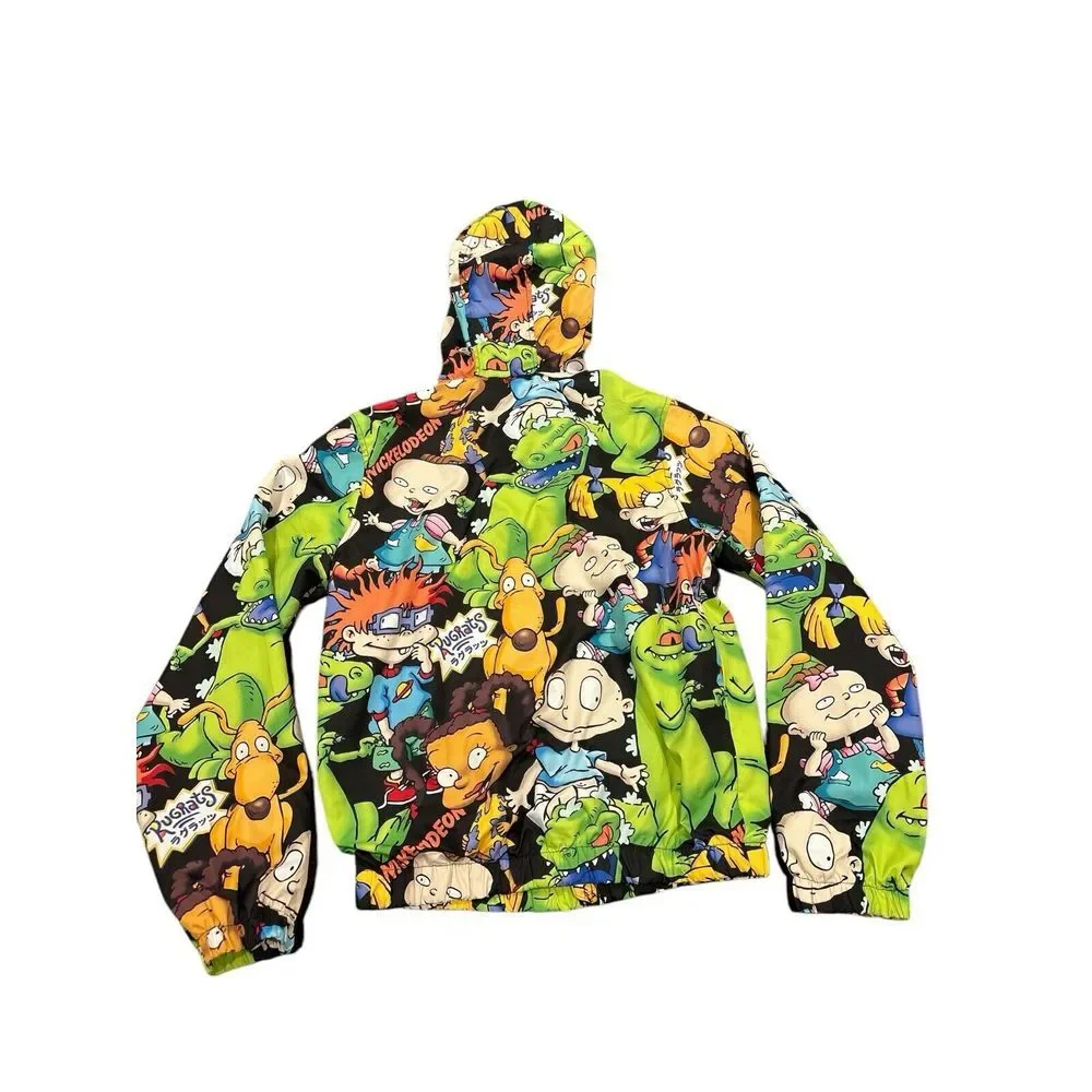 Nickelodeon Medium Rugrats‎ Reptar Windbreaker Hood Jacket Kids Size 14/16